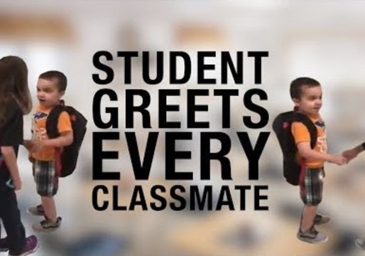 World's Cutest Kid Greets All of His Classmates