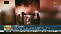 Queman grupos de derecha edificios públicos en Nicaragua