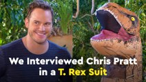 We Interviewed Chris Pratt and Bryce Dallas Howard . . . in a T. Rex Suit