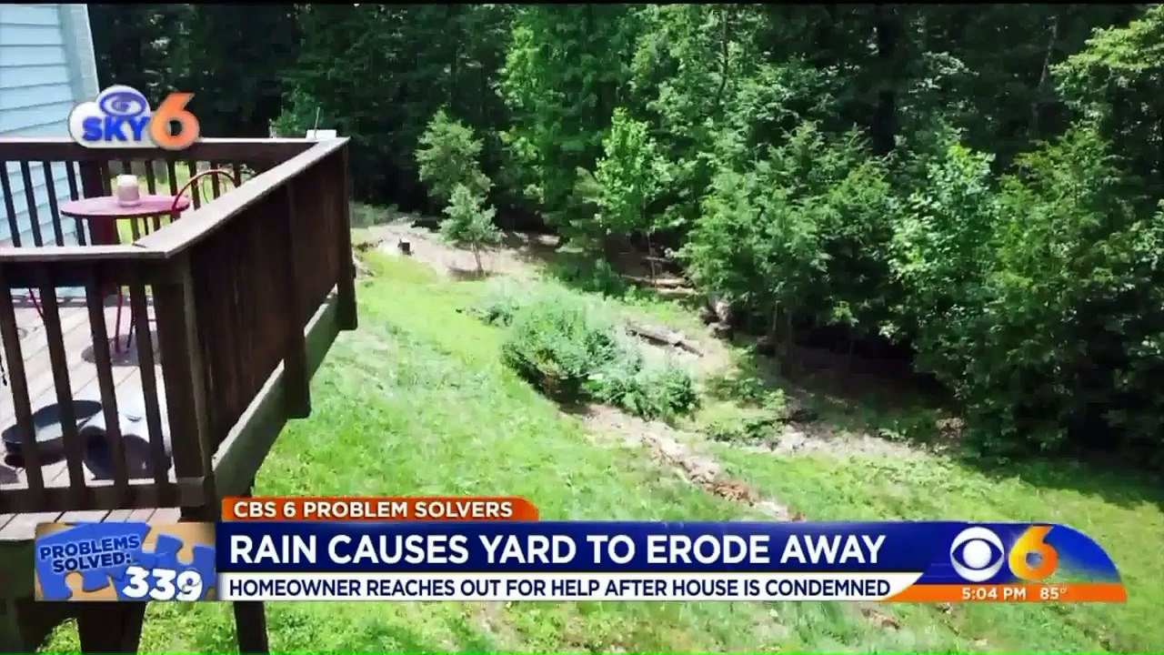 Couple's Backyard Collapses from Heavy Rainfall in Virginia