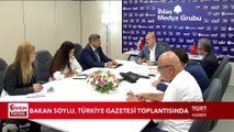 İçişleri Bakanı Süleyman Soylu Türkiye Gazetesi Yazı İşleri Toplantısına Katıldı
