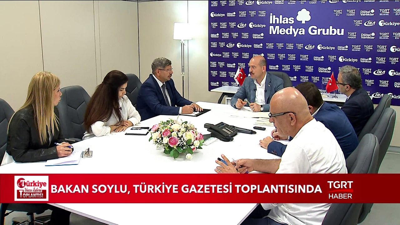 İçişleri Bakanı Süleyman Soylu Türkiye Gazetesi Yazı İşleri Toplantısına Katıldı