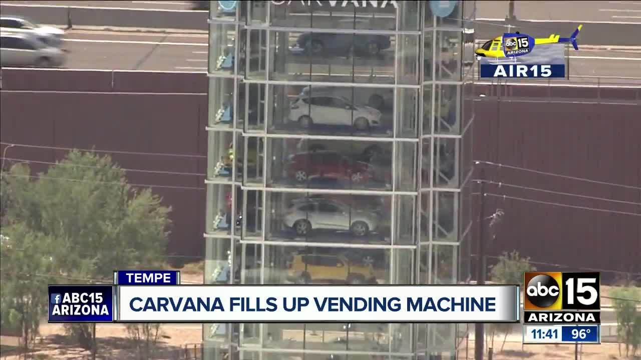Carvana puts cars into Tempe vending machine
