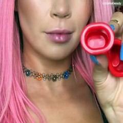 How to get the perfect pout by plumping! Credit: CC Clarke