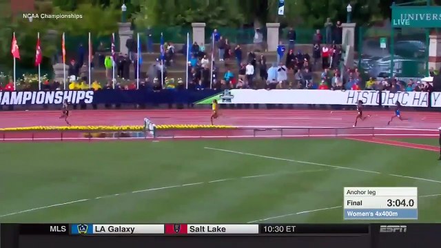 Kendall Ellis réalise un finish de dingue pendant le 4x400 mètres !