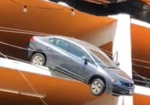 Motorist Rescued From Car Dangling Off Santa Monica Parking Lot