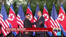 Historic summit: Trump and Kim shake hands as unprecendented talks start