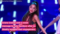 Ariana Grande Seemingly Reacts to Pete Davidson Engagement News