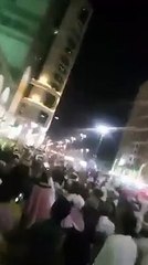 Imran Khan greeted by public on his arrival at Masjid e Nabawi.