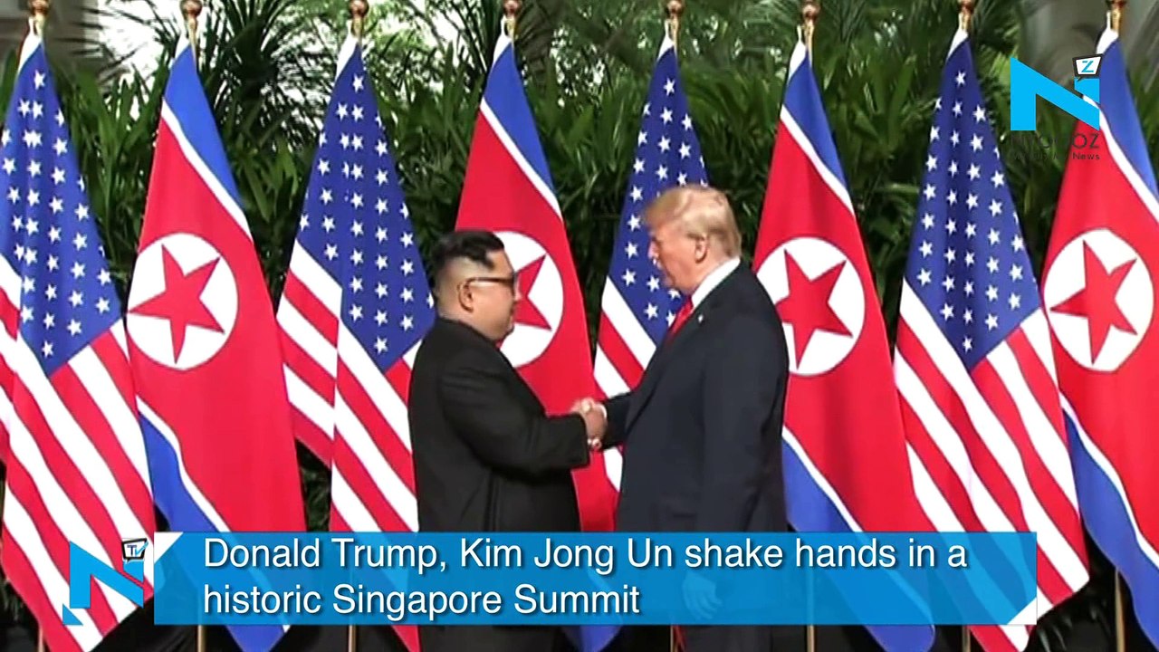 Donald Trump, Kim Jong Un shake hands in a historic Singapore Summit