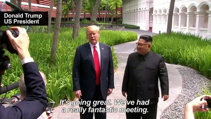 Trump says 'a lot of progress' made in Kim summit