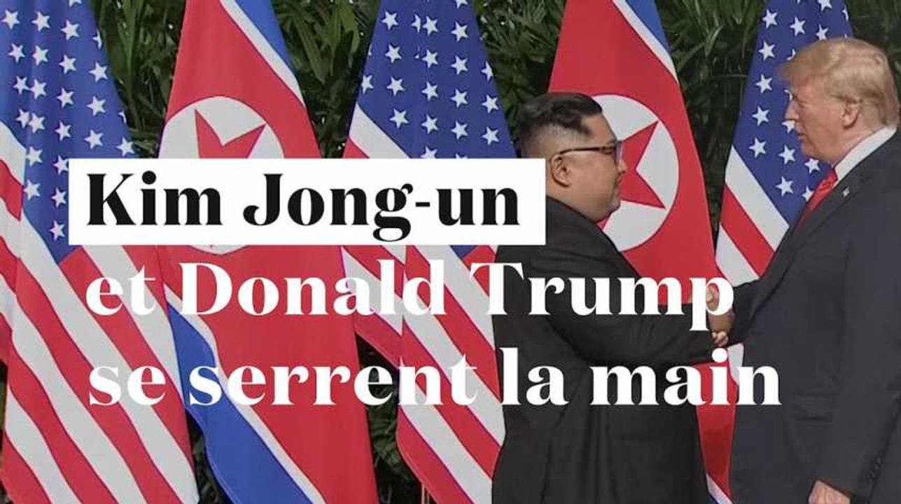 Poignée de mains historique entre Kim Jong-un et Donald Trump à Singapour