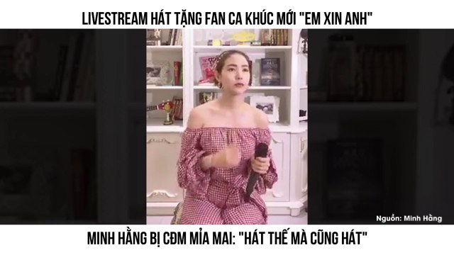 Livestream hát tặng fan ca khúc mới Em xin anh Minh Hằng bị CĐM mỉa mai: Hát thế mà cũng hát