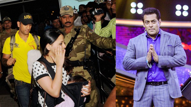 MS Dhoni along with wife Sakshi meet Salman Khan at his Mumbai house | वनइंडिया हिंदी