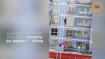Le Spiderman chinois sauve un bébé
