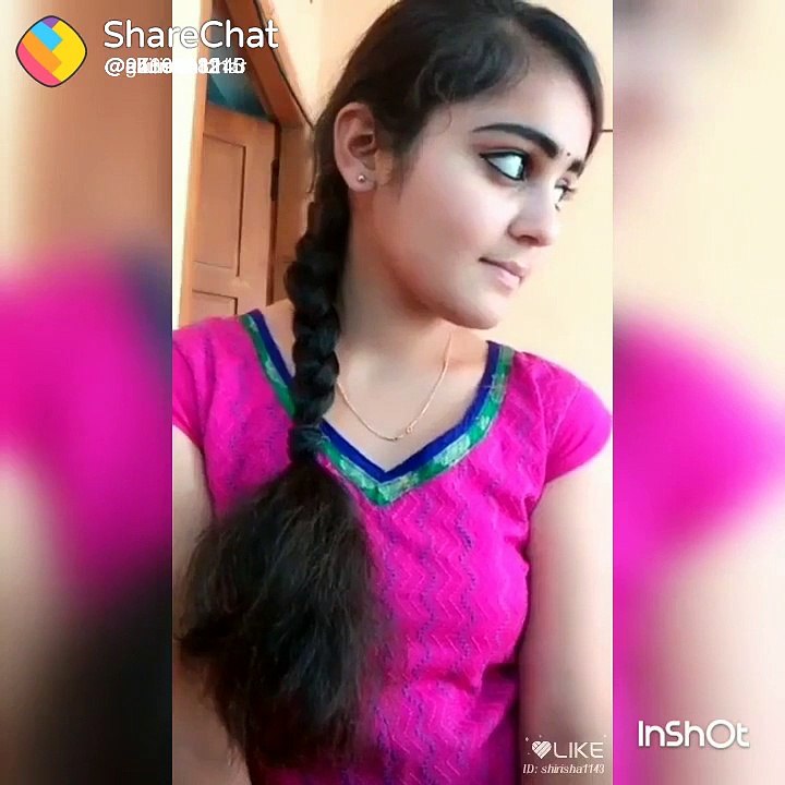 The girl doing awesome expressions in share chat video