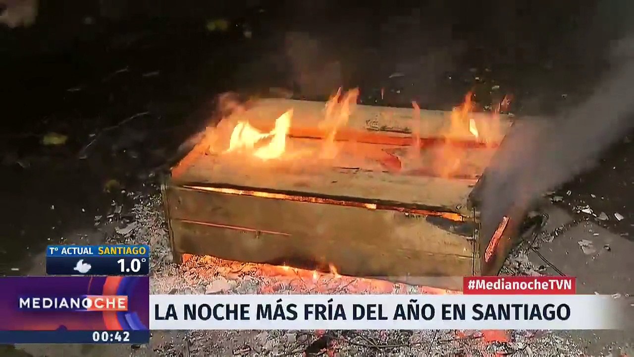 Se registra la noche más fría del año en Santiago