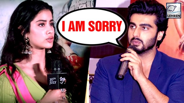 Arjun Kapoor Says Sorry To Janhvi Kapoor After Dhadak Trailer Is Out