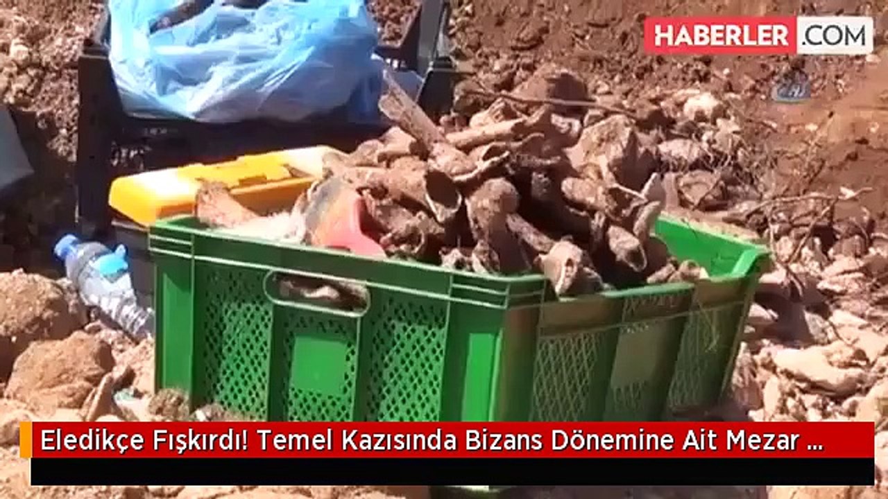 Eledikçe Fışkırdı! Temel Kazısında Bizans Dönemine Ait Mezar Bulundu