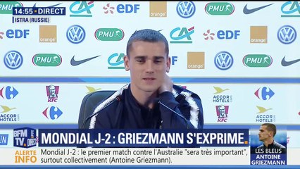 Mondial : "Je suis prêt et assez tranquille", confie Antoine Griezmann