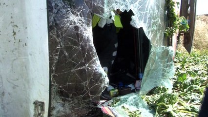 Elazığ’da yolcu otobüsü devrildi: 4 yaralı