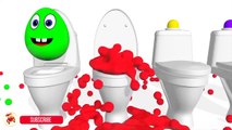 Learn Colors with Surprise Eggs Toilet for Children, Toddlers   Learn Colours For Kids With Toilet