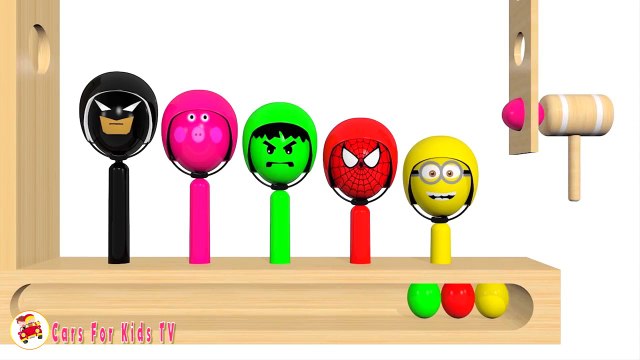 Learn Colors with Surprise Eggs Face Superheros Xylophone for Children Toddlers