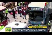 Villa El Salvador: vecinos protestan por los constantes accidentes vehiculares de “Los Chinos”