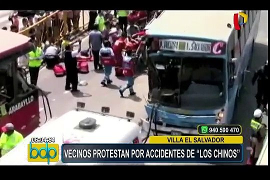 Villa El Salvador: vecinos protestan por los constantes accidentes vehiculares de “Los Chinos”
