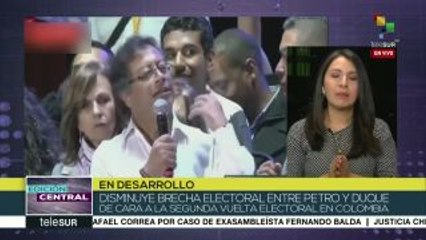 Colombia: disminuya brecha electoral entre Petro y Duque