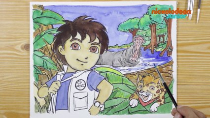 1, 2, 3… Coloriage ! | Go Diego : Chez les hippos | NICKELODEON JUNIOR