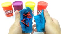 McQueen in PLAY DOH Cars 3 Cartoon for Kids - SPIDERMAN and Finger Family Learn Colors for Children