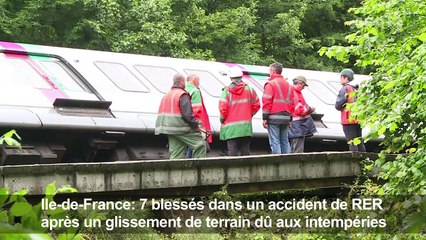 Intempéries: 7 blessés légers dans un accident de RER
