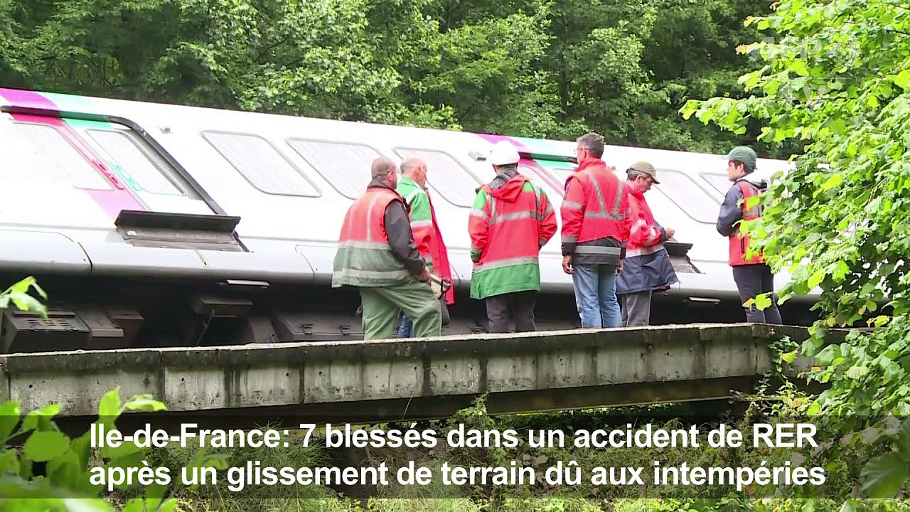 Intempéries: 7 blessés légers dans un accident de RER