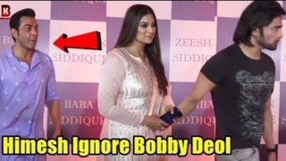 Himesh Reshammiya & His Wife Ignore Bobby Deol At Baba Siddiqui Iftar Party 2018