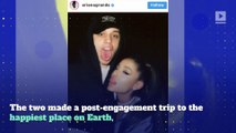Ariana Grande and Pete Davidson Celebrate Engagement at Disneyland
