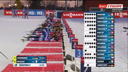 CdM biathlon Östersund (S1) - poursuite F, 03 déc 2017, Justine Braisaz 2e