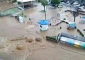 Heavy Rain Floods Streets in Northern Italian Town of Rosta