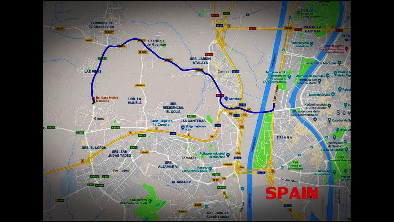 524 - Sevilla - Camas - Castilleja de Guzmán - Valencina de la Concepción - Las Pilas - Gines