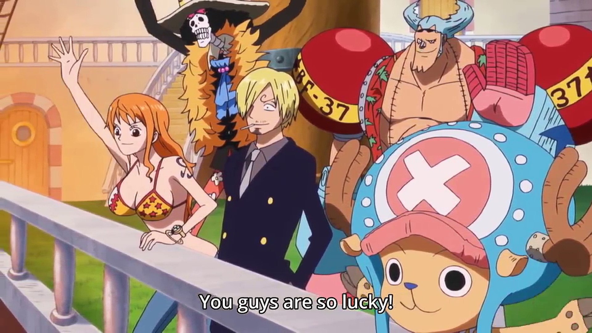 705 Nami tells Luffy that hes in the Snakes stomach - Luffy imitates Usopp  - video Dailymotion