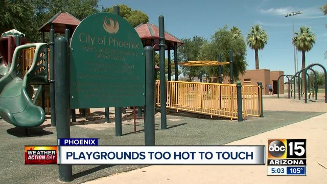 Sizzling temperatures poses risk for children at Valley playgrounds
