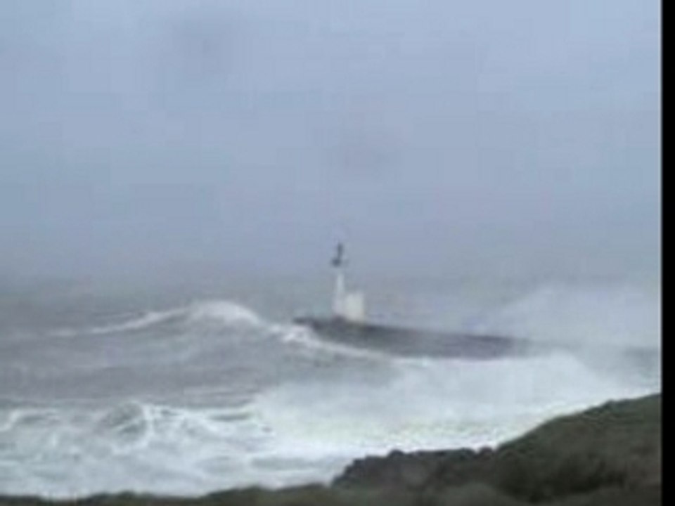 Tempête phare de Merquel