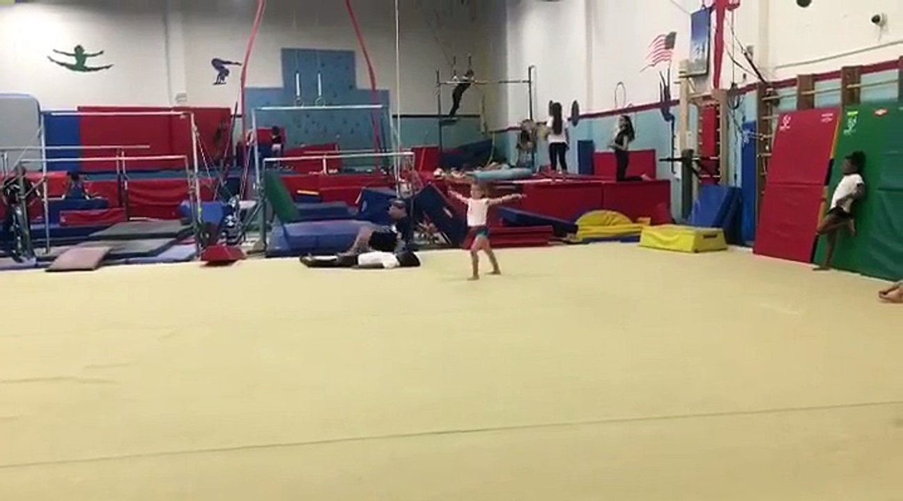 Artistic Team Member Elizabeth Perfectly Executes Her Floor Routine