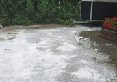 Bavarian Town of Hirschaid Flooded After Heavy Rain, Hail
