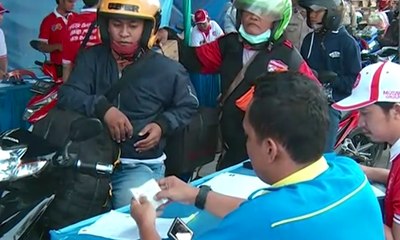 Ribuan Pemudik dengan Motor Ikut Mudik Gratis
