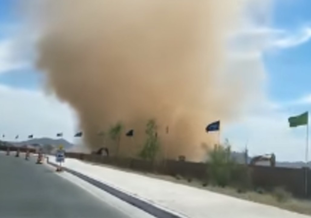 Dust Devil Sweeps Through Arizona's San Tan Valley
