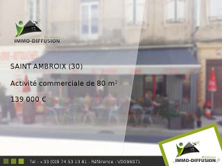 Activité commerciale A vendre Saint ambroix 80m2 - Centre ville