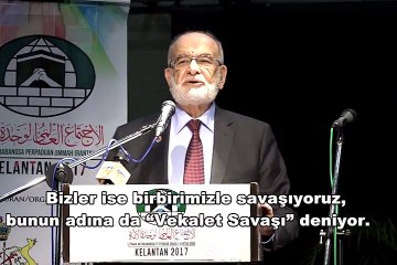 Karamollaoğlu İngilizce anlattı: Amerikalılar, siyonistler, emperyalistler bizi birbirimize kırdırıyorlar...