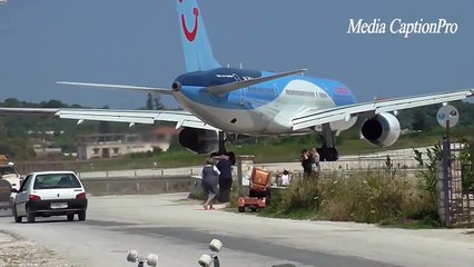 Super Plane Landing on Aircraft Place -Media CaptionPro- HD