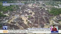 Les images du drone BFMTV au-dessus de Salies-du-Béarn inondée